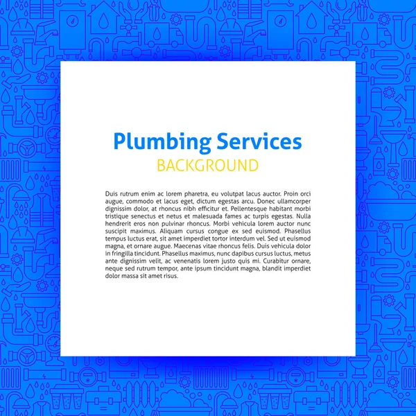 Plumbing Services Paper Template — Stock Vector