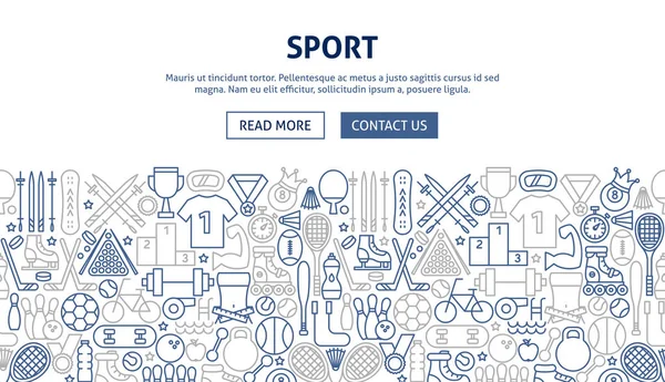 Diseño de banner deportivo — Vector de stock