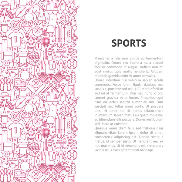 Concepto de patrón de línea deportiva — Vector de stock