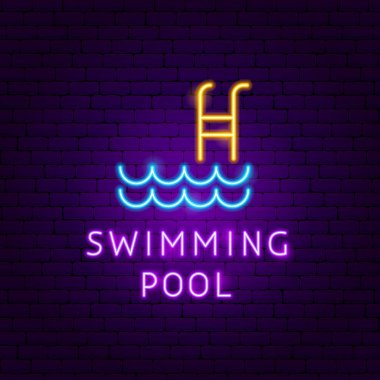 Yüzme Havuzu Neon Etiketi