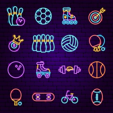 Sport Neon Icons clipart