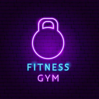 Fitness Gym Neon Etiket