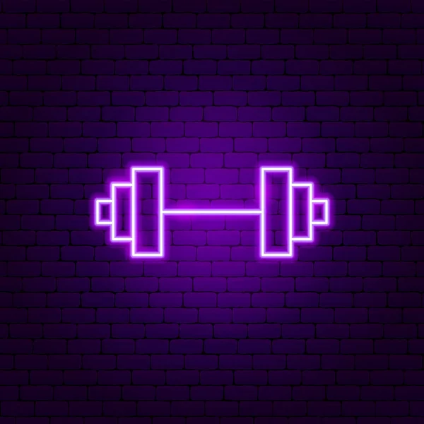 Peso Gimnasio signo de neón — Vector de stock