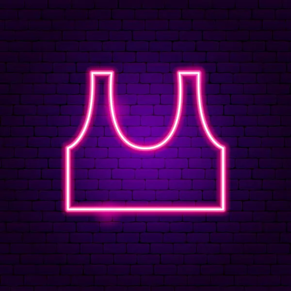 Top Camiseta Neon Sign — Archivo Imágenes Vectoriales