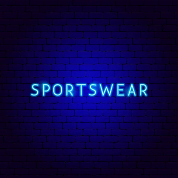 Abbigliamento sportivo Neon Text — Vettoriale Stock