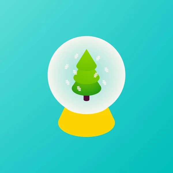 Glazen bal Kerstboom concept — Stockvector