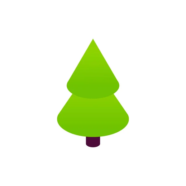 Árbol de Navidad Verde Objeto isométrico — Archivo Imágenes Vectoriales