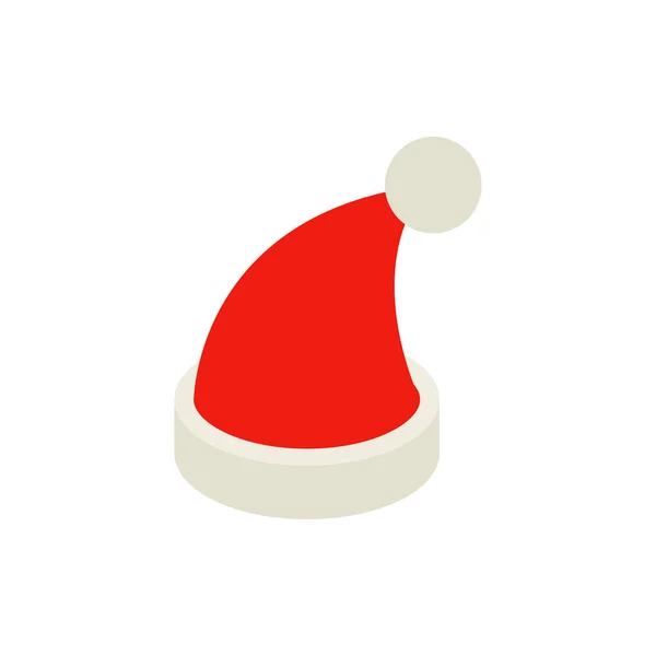 Chapeau de Père Noël Objet isométrique — Image vectorielle
