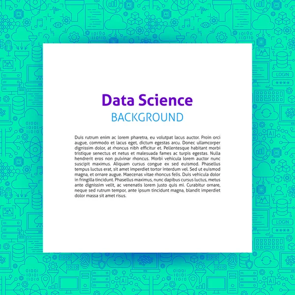 Plantilla de papel de ciencia de datos — Vector de stock