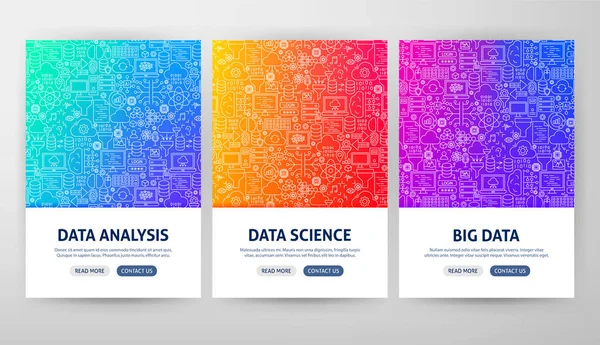 Conceptos de folleto de ciencia de datos — Vector de stock
