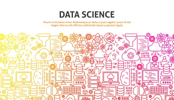 Concepto de ciencia de datos — Vector de stock