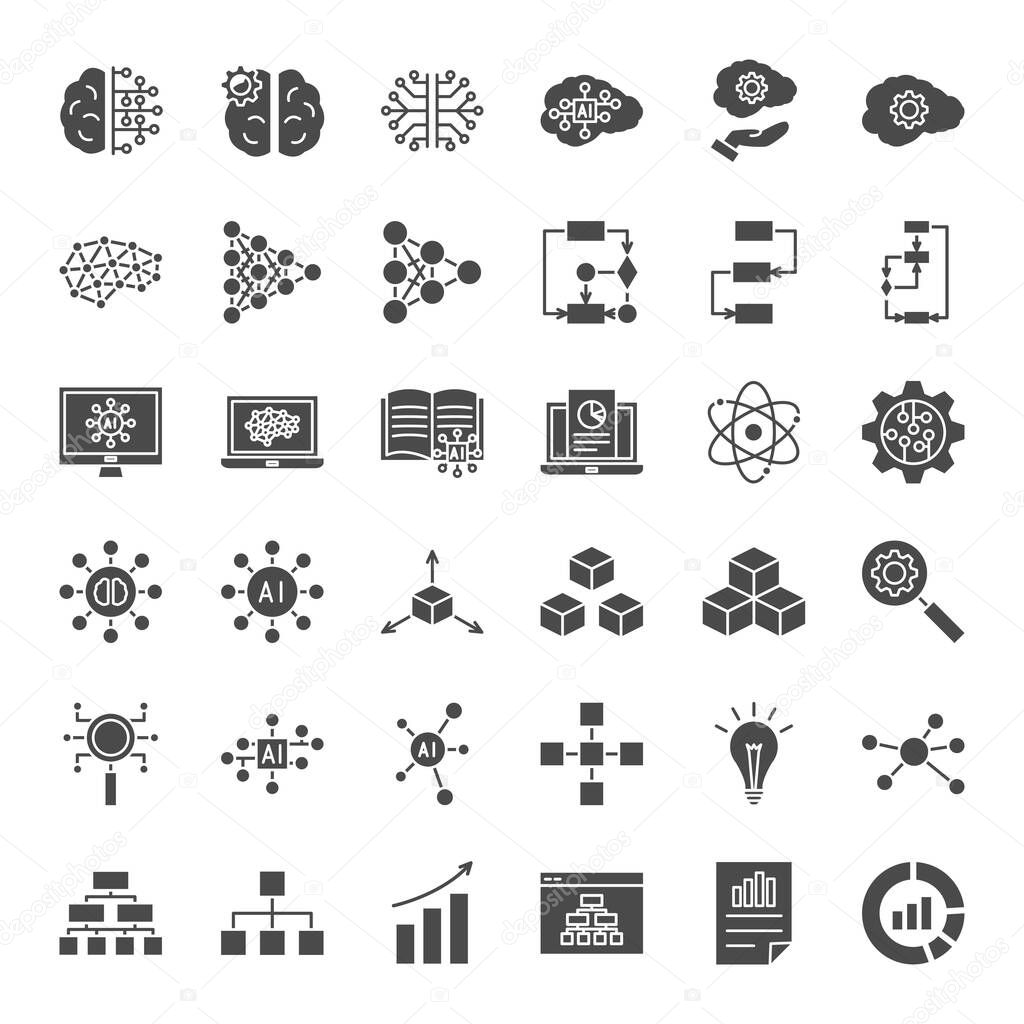 Artificial Intelligence Solid Web Icons