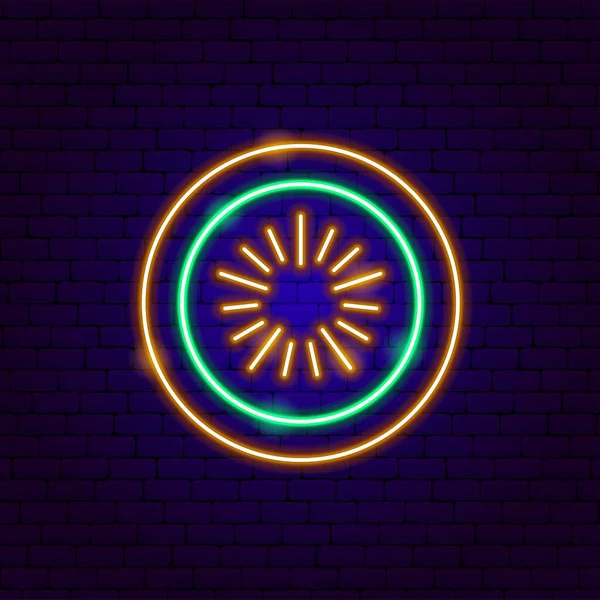 Kiwi néon signe — Image vectorielle