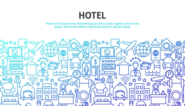 Hotel Art Concept — Διανυσματικό Αρχείο