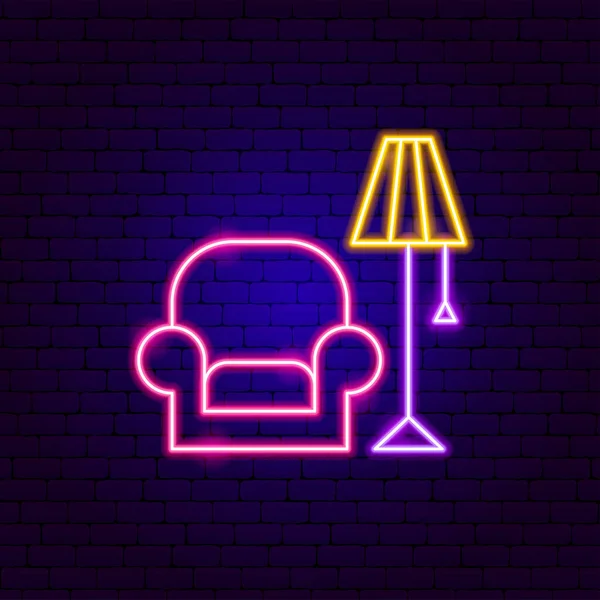 Muebles Neon Sign — Archivo Imágenes Vectoriales