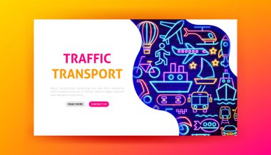 Trafik Taşıma Neon İniş Sayfası