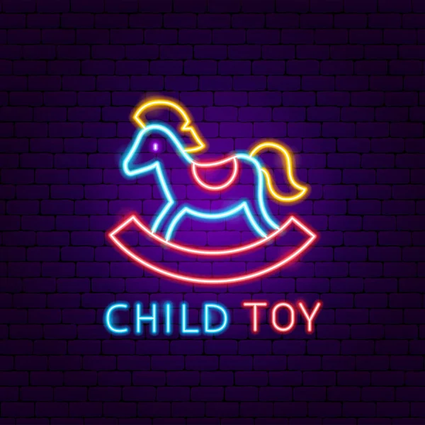 Label Toy Neon Anak - Stok Vektor