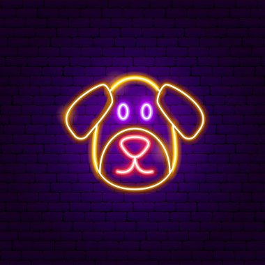 Köpek Yüzlü Neon İşareti