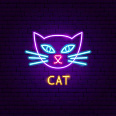 Kedi Neon Etiketi