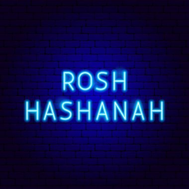Rosh Hashanah Neon Metni