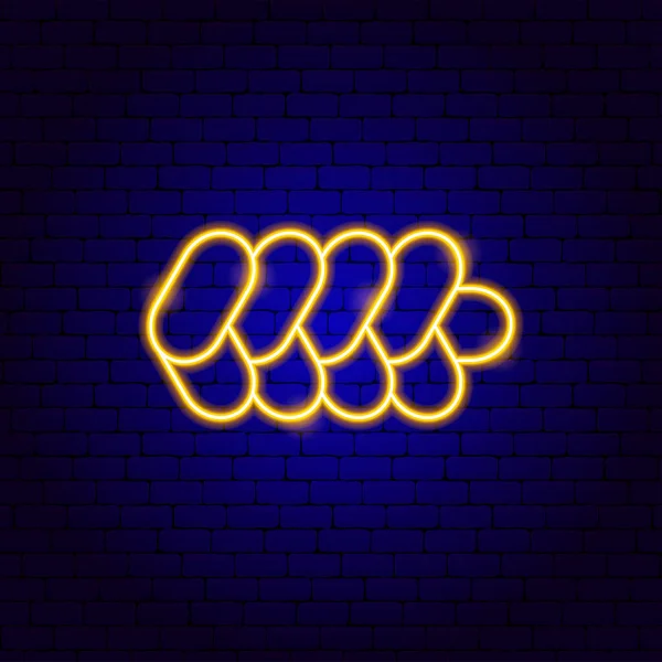 Challah néon signe — Image vectorielle