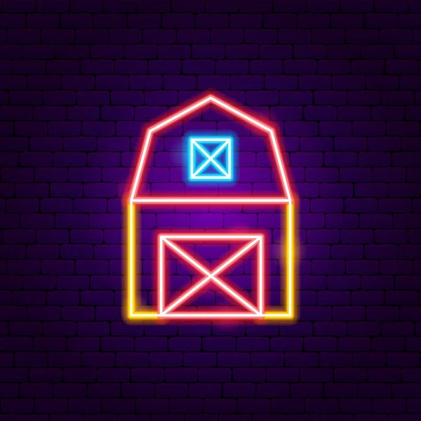 Neonový znak Village House — Stockový vektor