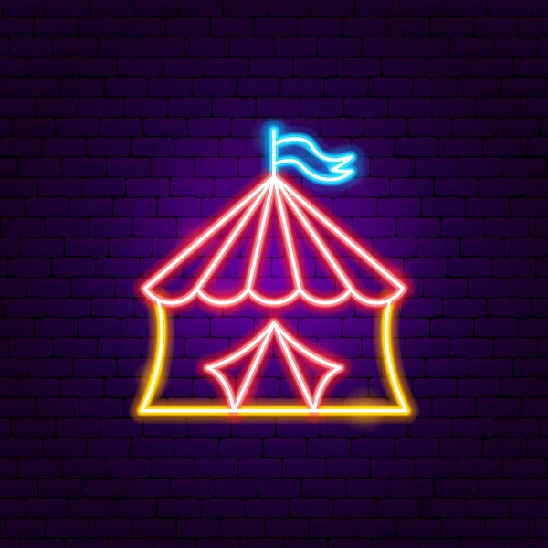 Cirque néon signe — Image vectorielle