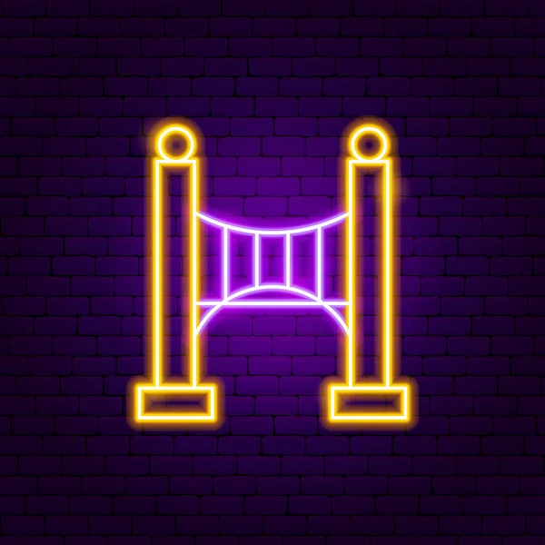 Bridge Neon Sign — стоковый вектор