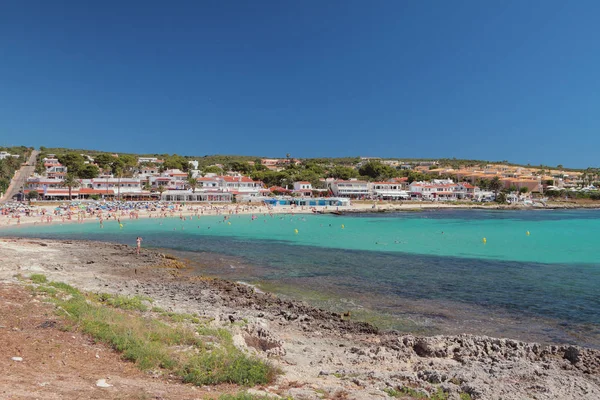 Playa Complejo Costa Del Mar Punta Prima Menorca España — Foto de Stock