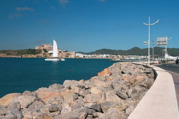 Área Agua Del Puerto Marítimo Ibiza España — Foto de Stock