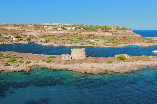 Ada ve eski savunma çalışır. Mahon, Menorca, İspanya
