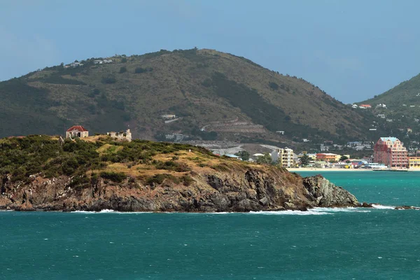 Pobřeží Ostrova Karibském Moři Philipsburg Saint Martin — Stock fotografie