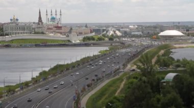 Baraj, nehir ve şehir ulaşım. Kazan, Tataristan, Rusya Federasyonu