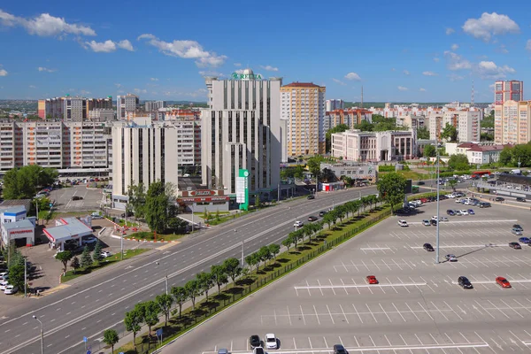 Kazan Tatarstan Rosja Czerwca 2018 Miasto Arterii Parking Samochodowy — Zdjęcie stockowe