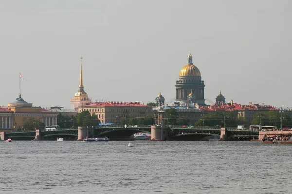 Rivier Brug Stad Petersburg Rusland — Stockfoto