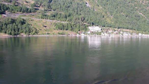 Costa Fiorde Camping Geiranger Stranda Noruega — Vídeo de Stock