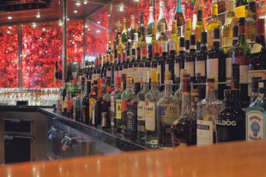 İç in bar. Cruise gemisi, İtalya