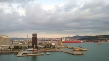 Büyük kargo liman. Barcelona, İspanya