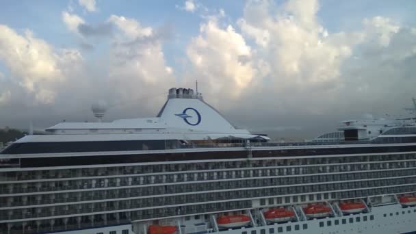 Palma Mallorca Spanya Ekim 2018 Cruise Liner Deste — Stok video