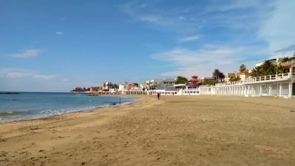 Semesteranläggning Höst Havet Santa Marinella Italien — Stockvideo