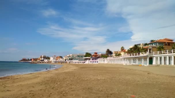 Tenger Homokos Strandtól Üdülőhely Santa Marinella Olaszország — Stock videók