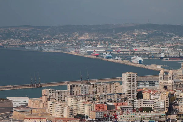 Marseille Frankrijk Sep 2018 Zeehaven Golf Stad Passagiers Goederenvervoer — Stockfoto