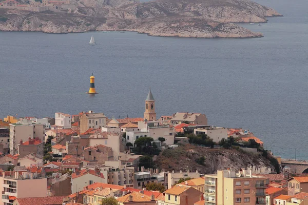 Ville Sur Côte Golfe Mer Marseille France — Photo