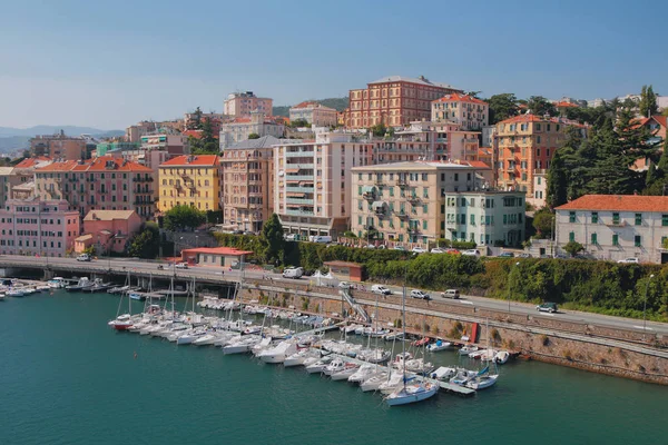 Parking Pour Yachts Remblai Ville Savona Italie — Photo