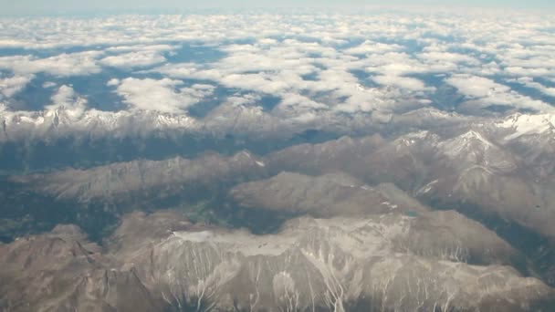 Luchtfoto Massief Wolken Oostenrijk — Stockvideo