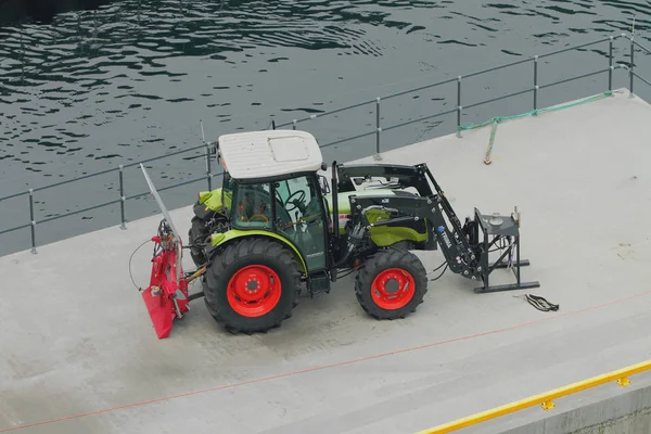 Hellesylt Norvège Juil 2018 Tracteur Roue Spécial Sur Ancrage Béton — Photo