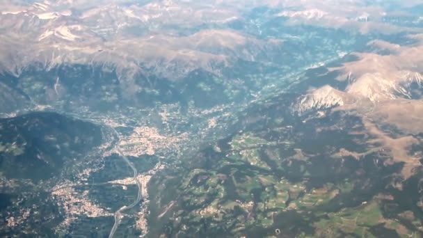 Luchtfoto Bergdal Oostenrijk — Stockvideo