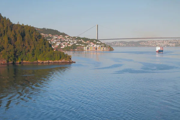 Salhusfjord Bergen Hordaland Norja — kuvapankkivalokuva