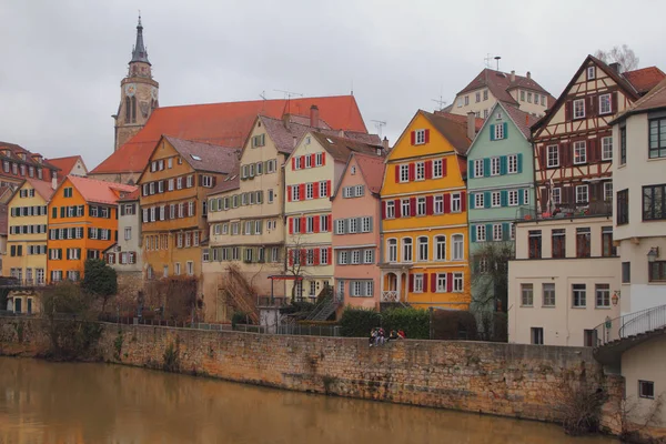 Río Neckar Ciudad Tubingen Baden Wurttemberg Alemania — Foto de Stock