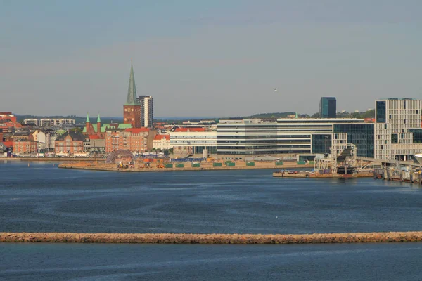 Akwatorium Portu Miasta Aarhus Dania — Zdjęcie stockowe